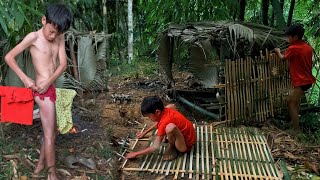 Full video 7 days: Abandoned boy builds a house with bamboo and washes clothes to save water