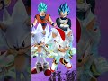 Who Is Stronger | Goku & Sonic Vs Vegeta & Shadow #shorts #dbs #sonicthehedgehog