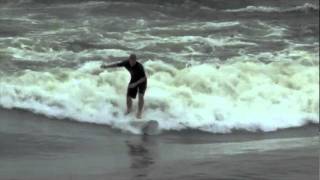 Surfing the St. Lawrence River in Montréal - Québec, Canada