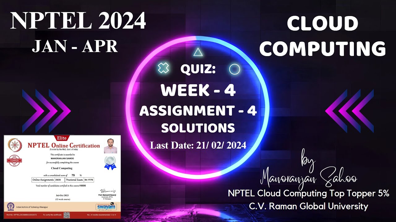 NPTEL Cloud Computing Week 4 Assignment 4 Solution | Swayam | Jan - Apr ...