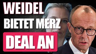 💥 Weidel bietet Merz Deal an in offenem Brief. Für Merz kommt das Angebot zur Unzeit.