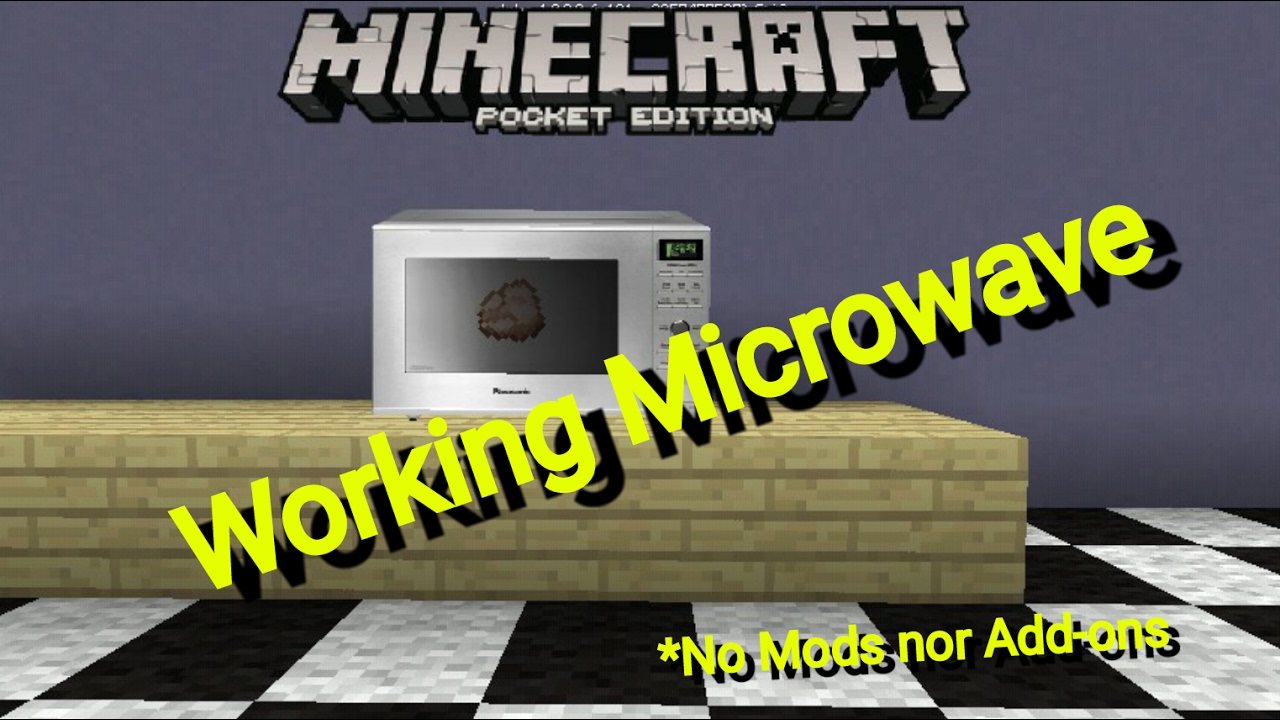 Working Microwave Minecraft Pe Redstone Tutorial Youtube