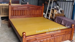 Chennais best Design teak wood king size cot