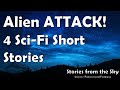 4 Sci-Fi Short Stories about Alien ATTACK! | Bedtime for Adults