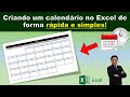 Criando um Calendário no excel