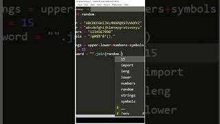 Best password generator using python | password generator | Py Ideas 💡#shorts #python