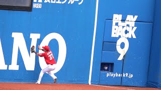 【受け身完璧】野間峻祥2試合連続のファインプレー　３回裏 2022年9月17日広島カープ