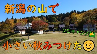 【キャンプ】いろづく山でソロキャンプ　 新潟県十日町市　 清田山キャンプ場😄