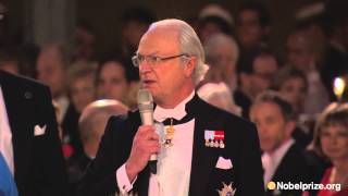 Nobel Banquet 2014 - Toast for Alfred Nobel