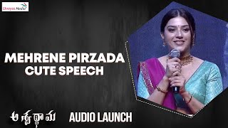 Mehreen Pirzada Cute Speech | Aswathama Audio Launch | Shreyas Media