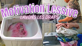 COMMENT LAVER SES DRAPS AVEC  UNE  MACHINE A LAVER SEMI-AUTOMATIQUE 7kg | MOTIVATION LESSIVE!