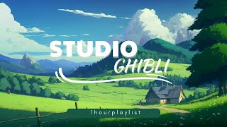STUDIO GHIBLI playlist ( 1 hour of relaxing, studying and sleeping) 🍒🍒