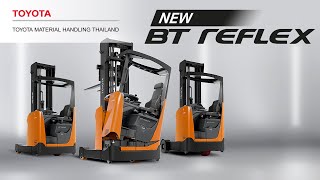 TOYOTA Reach Truck expert model สำหรับใช้ในชั้นเก็บของสูงและมีพื้นที่แคบ