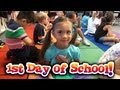 FIRST DAY OF SCHOOL!  Jillian goes to Kindergarten!  How to Tie Your Shoes!