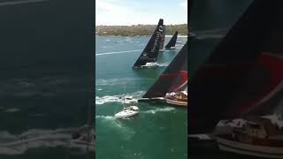 Enormous Sail Boat Carves Through Smaller Boats To Avoid Crash! Awesome Driving! #boat