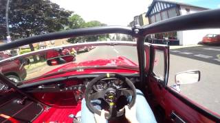 1969 MGB Roadster Race Car - test drive - GoPro Hero 4 *P.O.V*