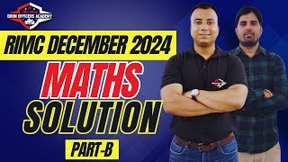 RIMC DECEMBER 2024 || Maths Paper Solution || Doon Officers Academy | Live Classes