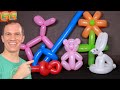 BALLOON ANIMALS FOR BEGINNERS 😊👍 How to make balloon animals  - Gustavo gg - balloon art