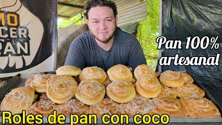 COMO HACER ROLES DE PAN DE COCO ...receta completa, paso a paso...