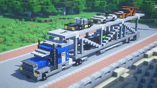 Minecraft : How to Build a Car Carrier 🚗 🚙 🚘