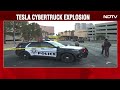 cybertruck explosion 1 killed after tesla cybertruck explodes outside trump s las vegas hotel