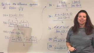Difference Quotient 3 of 3: Rational Function (with Dr. April Strom)
