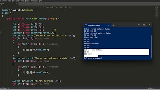 Program to Add Two Matrices in Java | Java Programming