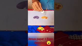 litmus paper + base reaction 😯#viral #shorts #reaction