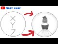 Very Easy Girl Drawing | Girl drawing step by step from XYZ | circle drawing| Girl in circle drawing