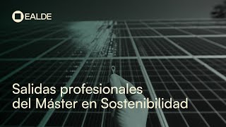 Salidas profesionales del Máster en sostenibilidad Corporativa de EALDE Business School