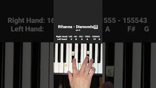 Rihanna - Diamonds (pt.4) | Easy Piano Tutorial #shorts #short #trending #music #fyp #foryou #trend