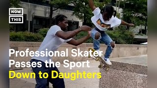 Skateboarding Dad \u0026 Daughters Go Viral