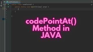 codePointAt() Method in JAVA