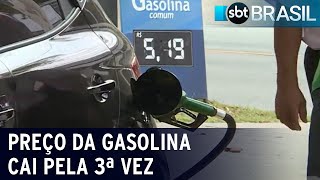 Preço da gasolina reduz pela 3ª vez em 30 dias | SBT Brasil (16/08/21)