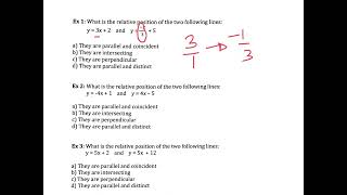 7. Relative Position Of Two Lines