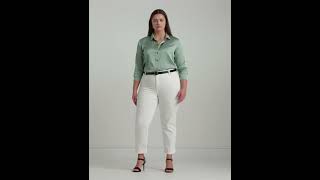 LAUREN Ralph Lauren Plus-Size Satin Charmeuse Shirt SKU: 9969753