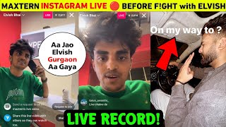 Maxtern Instgram Live 🔴 Before F!ghting With Elvish Yadav In Gurgaon | Elvish Yadav Vs Maxtern News