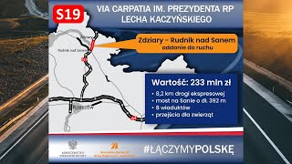 Ministerstwo Infrastruktury: nowy odcinek S19 Zdziary - Rudnik nad Sanem otwarty!