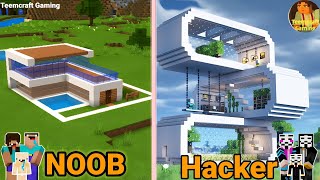 Minecraft NOOB vs PRO vs HACKER? SAFEST FAMILY HOUSE BUILD CHALLENGE in Minecraft