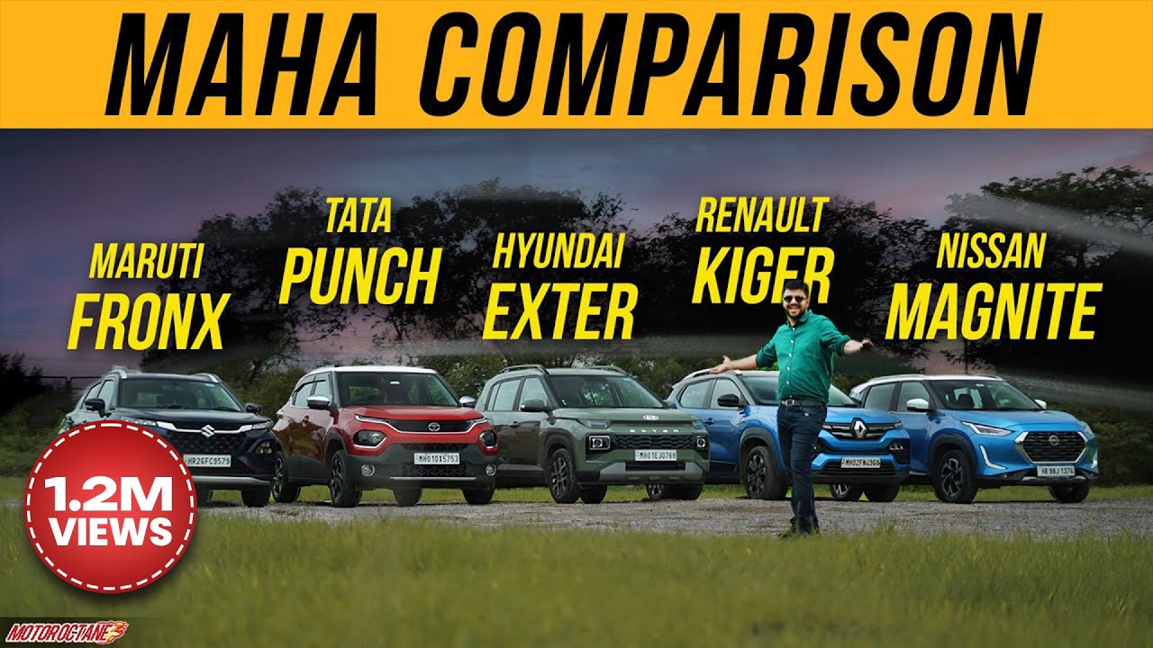 Hyundai Exter 2023 Vs Tata Punch Vs Maruti Fronx Vs Nissan Magnite Vs ...