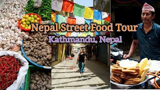 Nepali Street Food Tour in Kathmandu || Nepal Travel Vlog