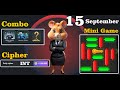 15 September Daily Combo, Daily Cipher And Mini Game Puzzle Hamster Kombat