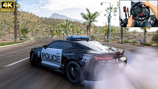 Police Chevrolet Camaro ZL1 1LE drift - Forza Horizon 5 | g29 gameplay