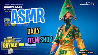 ASMR Fortnite NEW Green Jade Skin! Daily Item Shop 🎮🎧 Relaxing Whispering 😴💤