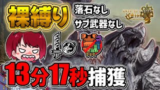 【MHWs β】アルシュベルド　裸片手剣13分17秒　落石・サブ武器なし【モンハンワイルズ】#モンハン #MHWilds #モンハンワイルズ #アルシュベルド