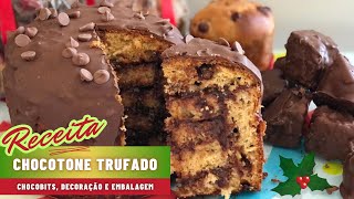 Chocotone ou Panetone Trufado + ChocoBits. Faça e Venda: Recheio e Decoração. Perfeito para o Natal🎄