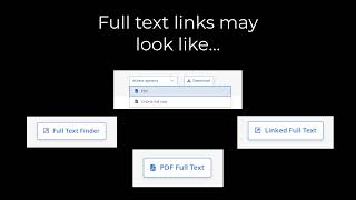 Finding Full Text Journal Articles