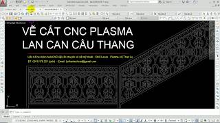 Vẽ AutoCAD vách ngăn lan can cầu thang để cắt CNC Plasma - cắt Laser