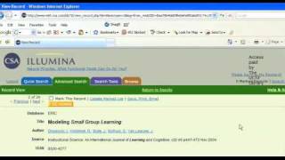 ERIC Database: Using descriptors to formulate an advanced search
