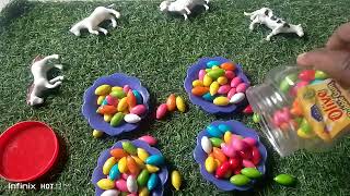 Satisfying Video l Mixing Candy  with Rainbow Skittles & Magic Slime gola #2